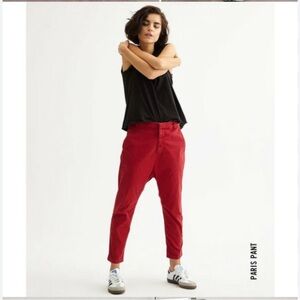 Nili Lotan Paris Pants, Size 8, Sunkissed Red